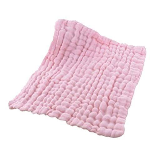 6 Layers Cotton Infant Hand Towel Baby Bibs Newborn Feeding Pink