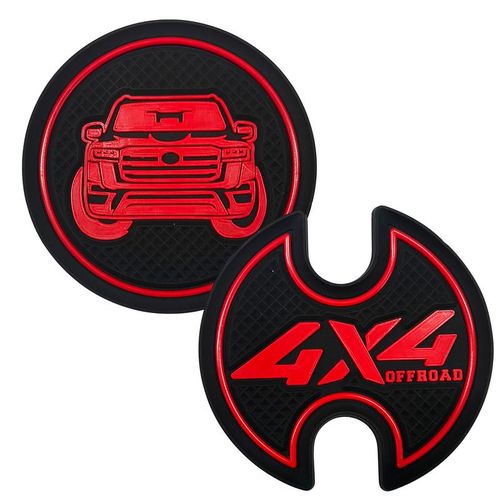 Non-Slip Car Cup Coaster Slot Pad For Toyota Land Cruiser 300 2021-2023 Year Anti-Slip Mat Pocket Mat Interior Cup Holder Pad