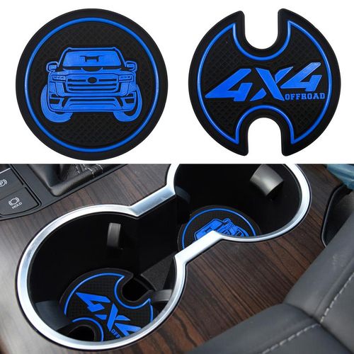 Non-Slip Car Cup Coaster Slot Pad For Toyota Land Cruiser 300 2021-2023 Year Anti-Slip Mat Pocket Mat Interior Cup Holder Pad