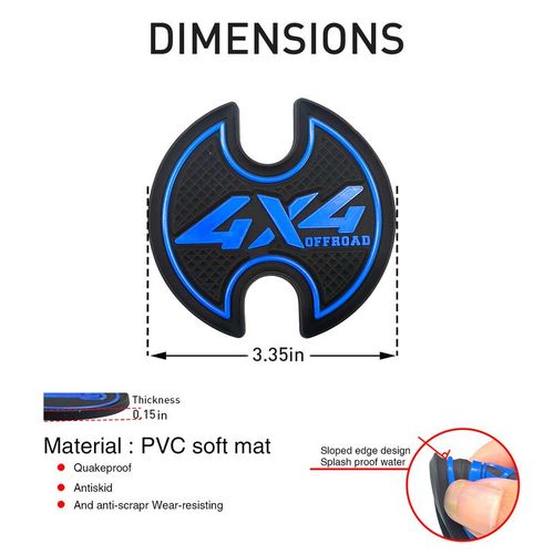Non-Slip Car Cup Coaster Slot Pad For Toyota Land Cruiser 300 2021-2023 Year Anti-Slip Mat Pocket Mat Interior Cup Holder Pad