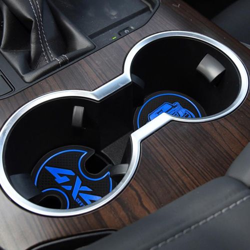Non-Slip Car Cup Coaster Slot Pad For Toyota Land Cruiser 300 2021-2023 Year Anti-Slip Mat Pocket Mat Interior Cup Holder Pad