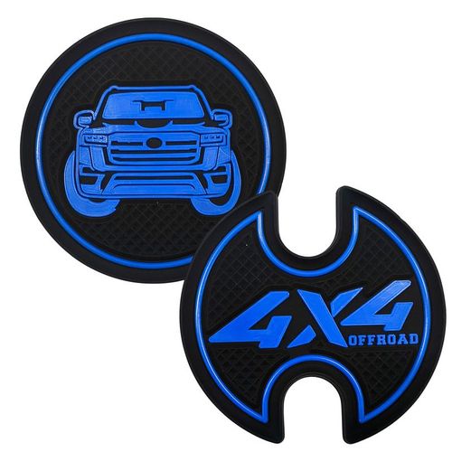 Non-Slip Car Cup Coaster Slot Pad For Toyota Land Cruiser 300 2021-2023 Year Anti-Slip Mat Pocket Mat Interior Cup Holder Pad