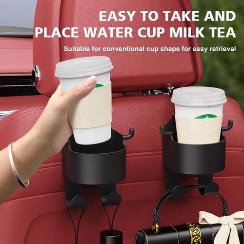 3-In-1 Multifunctional Car Cup Holder Seat Back Bag Hanging Hook Rear Seat Phone Support Stand Universal Auto Truck Organizer