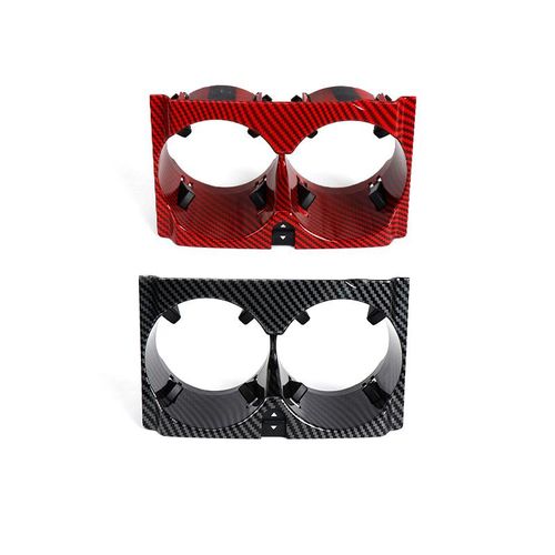 Black Carbon Fibre Car Front Center Console Water Cup Holder Insert Frame For Mercedes Benz W212 E-Class 2009-2015 2126800110