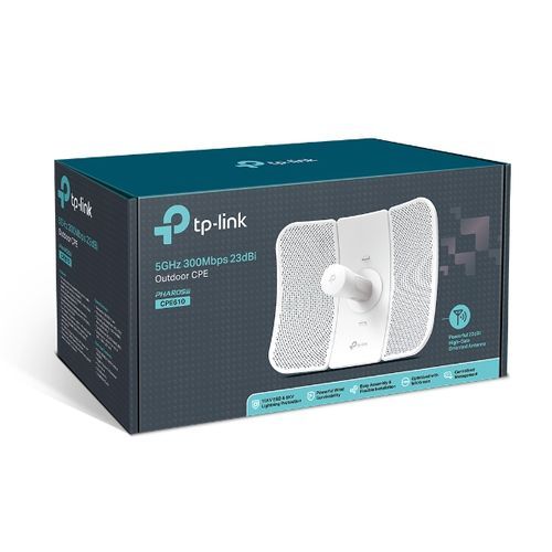 TPLink Tp-link CPE610 5GHz 300Mbps 23dBi Outdoor CPE Access Point - White