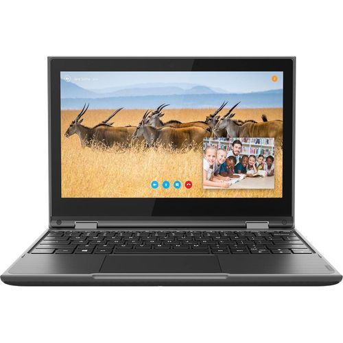 Lenovo EXtremelite 11.6" Touchscreen Convertible 2 in 1 Notebook HD 8GB Ram and 128GB Fast SSD  8Hours Battery Intel Celeron  Quad-core (4 Core) With Pre installed Windows and Microsoft office and Type C Charger -Renewed-Dark grey