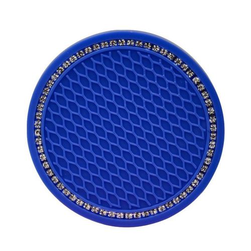 1pc Non-Slip Car Water Cup Pad Diamond Rhinestone Rubber Mat For Bottle Holder Coaster Auto Interior Anti-Skid Cup Holders