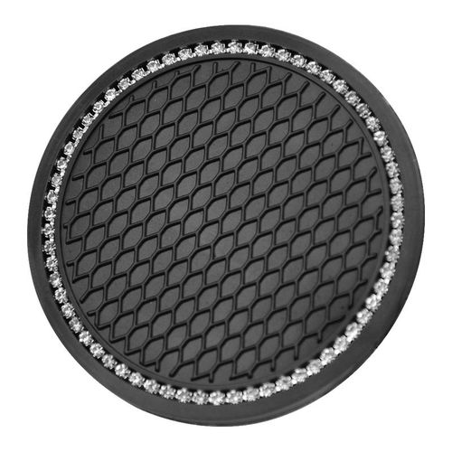 1pc Non-Slip Car Water Cup Pad Diamond Rhinestone Rubber Mat For Bottle Holder Coaster Auto Interior Anti-Skid Cup Holders