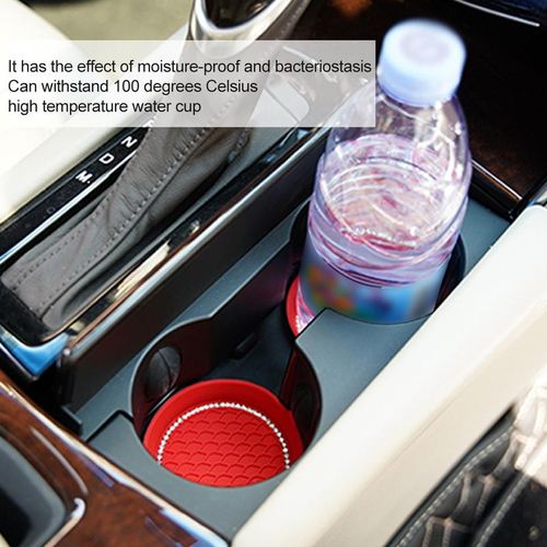 Diamond Rhinestone Bling Decoration Anti-Skid Rubber Cup Bottle Mat New Non-Slip Water Cup Pad Car Coaster Accessories