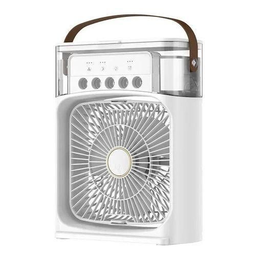 Portable Fan Air Conditioners USB Electric Fan LED Night Light Water Mist Fun 3 In 1 Air Humidifie For Home Car Mini Fan White Black