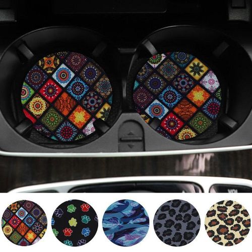 Car Cup Holder Coaster Vehicle Anti-Slip Water Cup Bottle Pad Mat Waterproof Auto Interior Decoration Car Styling Accessories