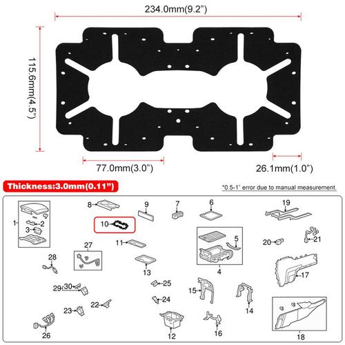 Car Accessories For Honda Pilot 09-15 Car Front Console Cup Holder Tab Sheet Cup Retainer Replacement