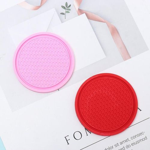 Car Cup Coaster Non-Slip Cup Holder Mat Water Cup Slot Embedded In Ornaments Coaster Silicone Pads Auto Interior Accessories