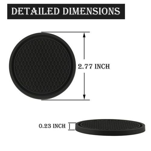 Car Cup Coaster Non-Slip Cup Holder Mat Water Cup Slot Embedded In Ornaments Coaster Silicone Pads Auto Interior Accessories