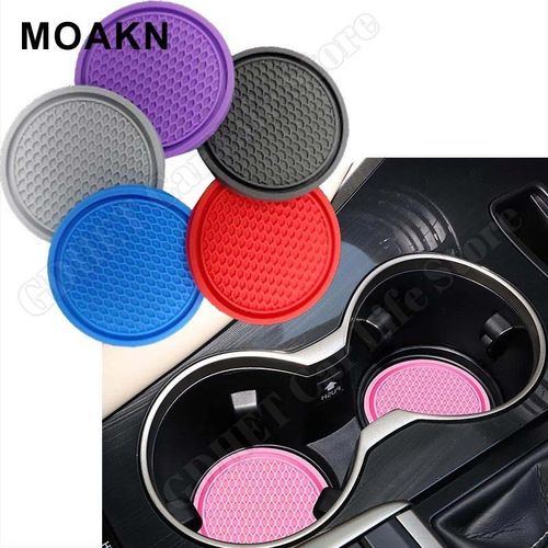 Car Cup Holder Coaster Bling Anti Slip Water Cup Holder Insert Pad Round Waterproof Mat Universal Car Interior Accessories