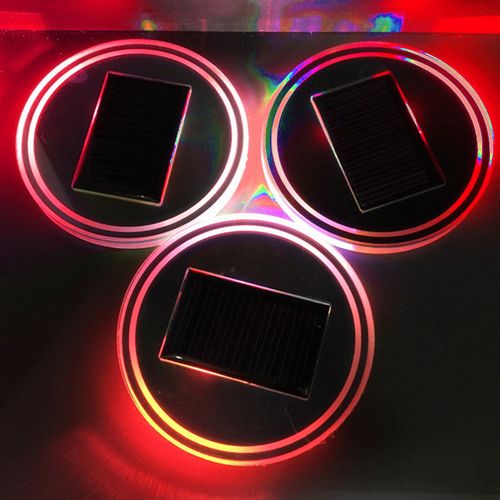 Led Coaster Solar Energy Mug Mat Mug Pad Cup Pad Cup Mat For Vehicle