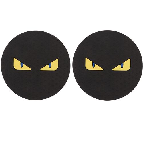 Car Water Coasters Cartoon Little Monster Non-Slip Insulation Pad Silicone Round Cup Groove Mat Car Interior Styling Accessories
