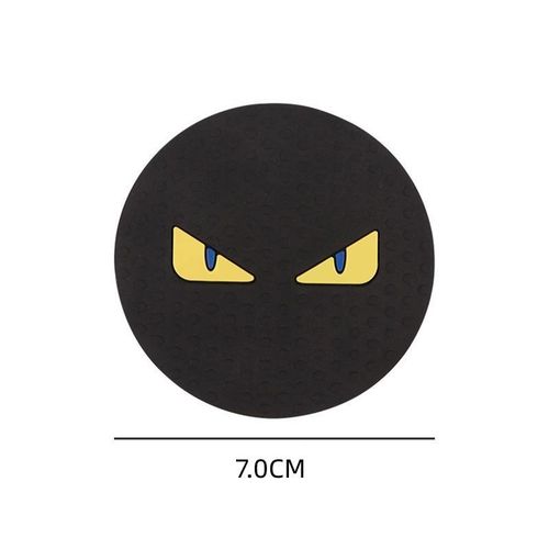 Car Water Coasters Cartoon Little Monster Non-Slip Insulation Pad Silicone Round Cup Groove Mat Car Interior Styling Accessories
