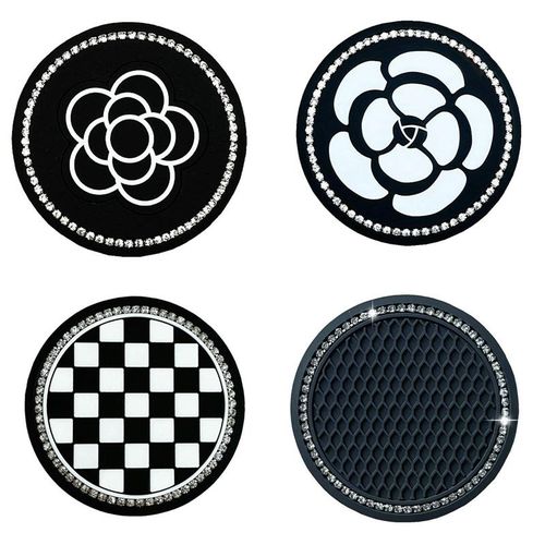 Car Cup Coaster Auto Car Cup Holder Insert Coasters Silicone Anti-Slip Coasters Pads Universal Vehicle Interior Accessories
