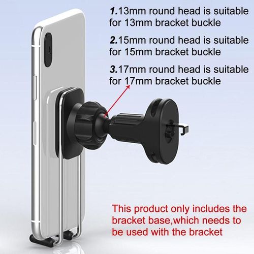 Car Air Vent Mount Clip Adapter Phone Holder Stand Car Charger Extension Support Bracket Universal 17mm 13mm 15mm Ball Head Base