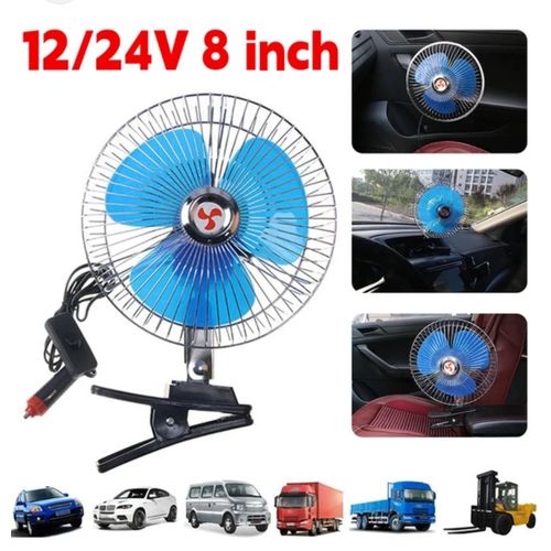 Car Fan Electric Car Fan 12V 24 Volt Truck Interior Small Ceiling Fan Used in Car to Refrigerate Large Air Volume Inch,24 v