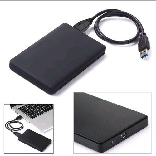 External Hard Disk Drive USB 3.0 Data Transfer Portable HDD Box Case Black