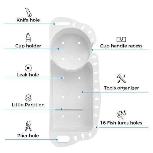 Marine Storage Caddy Box Can Cup Holder Phone Drink Box Organizer Boat Marine Yacht Boat Accessories Fishing Parts 2pcs Abs