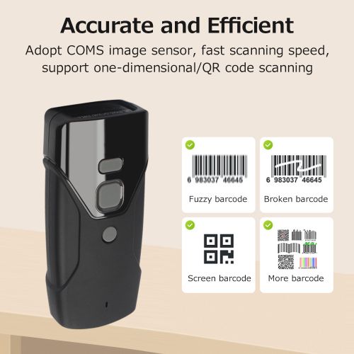 Portable Handheld Barcode Scanner Wired+2.4G+BT Three-mode