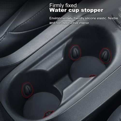 6pcs Universal Car Water Cup Holder Insert Silicone Stabilizer Auto Shock Absorption Sper For Bottle Glass Accessories