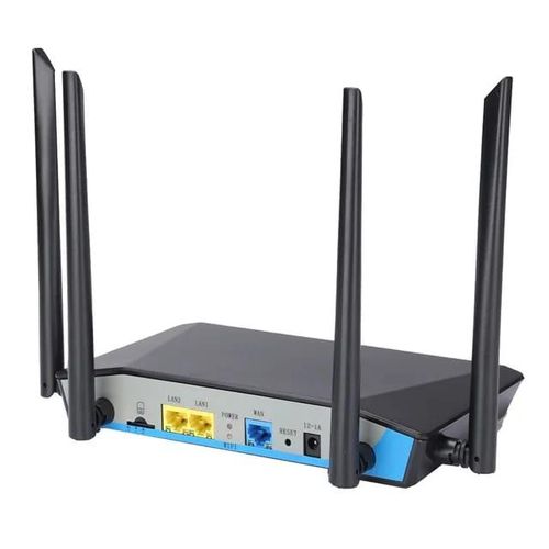 4G WiFi Router 4g LTE With SIM Card Slot – Unlocked For MTN, Airtel, Lycamobile And Others, High Gain Antenna, 300 Mbps Speed, 3 Adaptive Network Ports - Black