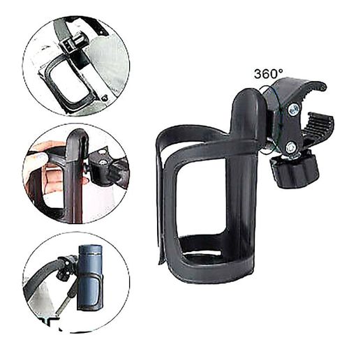Universal Drink Holder Pvc Black Water Cup Holder Bracket For Baby Buggies/umbrella Buggies/children's Tricycles/bicycles
