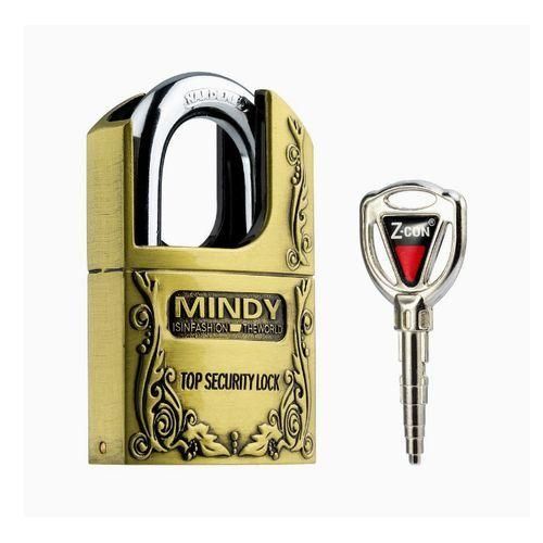 Mindy Anti-Theft Hard Steel Keyed Security Padlock - Golden