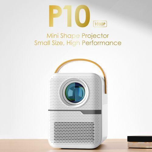 P10 1080P Android 10.0 Smart Portable LCD Mini Projector, Plug Type:US Plug