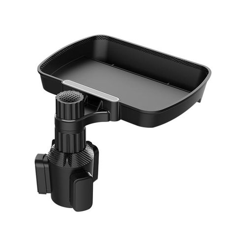 360 Rotating Food Tray Organize Drink Holder Car Beverage Coffee Hamburger Water Cup Position Shelf Dinner Tray With Swivel Base