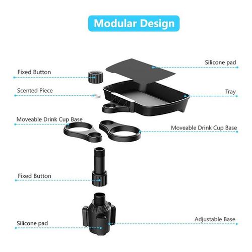 360 Rotating Food Tray Organize Drink Holder Car Beverage Coffee Hamburger Water Cup Position Shelf Dinner Tray With Swivel Base