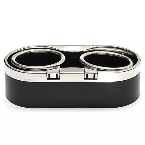 Dual Hole Car Cup Holder Drink Water Coffee Bottle Folding Holder Can Mounts