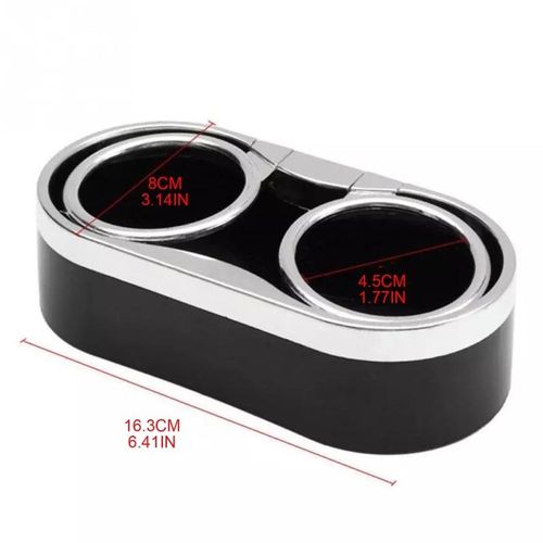 Dual Hole Car Cup Holder Drink Water Coffee Bottle Folding Holder Can Mounts