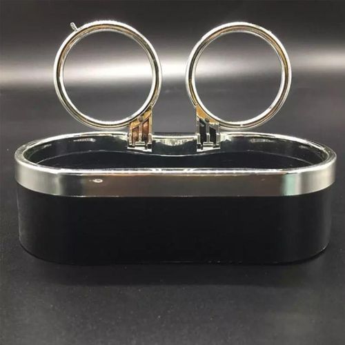 Dual Hole Car Cup Holder Drink Water Coffee Bottle Folding Holder Can Mounts