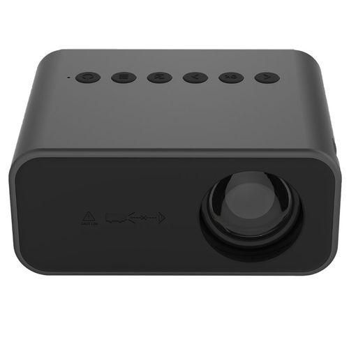 T500 1920x1080P 80 Lumens Portable Mini Home Theater LED HD Digital Projector With Remote Control  AdaptorBlack