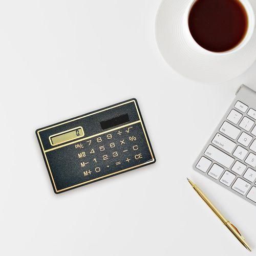 8 Digit Calculator With Solar Power Compact LCD Black