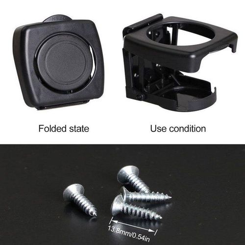 Universal Car Cup Holder With Screws Folding Automotive Cup Holders Coffee Bottle Holder Beverage Stand Accessories