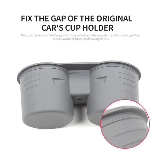 Water Cup Holder For Tesla Model 3/y 2023 Center Console Storage Box Insert Non-Slip Silicone Phone Organizer Limiter Anti-Bump