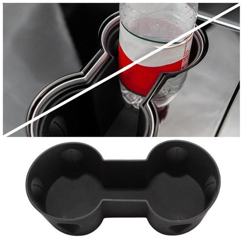 Car Cup Holder For Tesla Model 3 Anti-Skid Silicone Water Cup Holder Cover Beverage Holder Double Hole Car Accessories