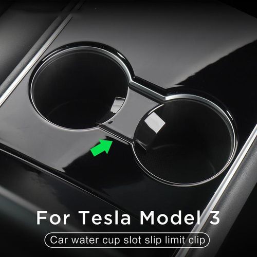 Car Water Cup Slot Slip Limit Clip For Tesla Model 3 And Tesla Model Y 2017-2020 Abs Car Cup Holder Limiter