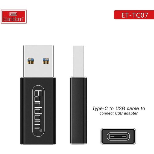 Earldom Type-c USB 3.1 To USB- C OTG Cable Adapter  ET-TC07 Data Fast Charging Converter Connector -Black