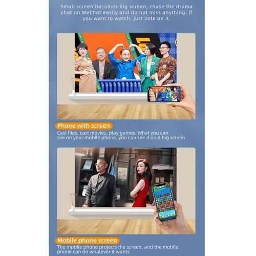 YG330 1920x1080P Portable Home Theater Mobile Phone Wireless Same Screen Mini LED HD Digital Projector, UK PlugWhite