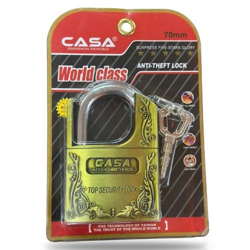 Mindy Secure Hardened Steel Padlock - Greenish,silver