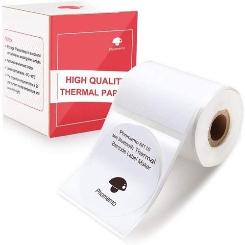 140pcs Roll 50x50mm Round SelfAdhesive Thermal Labels