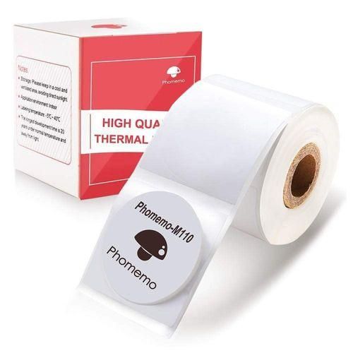 200pcs Roll 30x30mm Round SelfAdhesive Thermal Labels