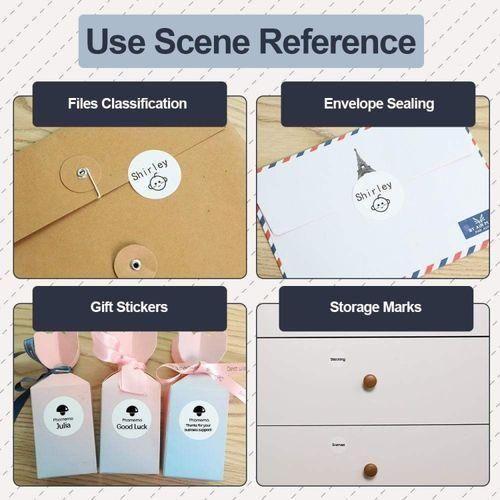 200pcs Roll 30x30mm Round SelfAdhesive Thermal Labels